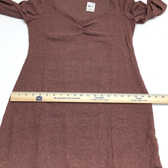 NEW INC International Concepts Burgundy Ribbed Knit Dress Long Sleeves size XL - Picture 8 of 12